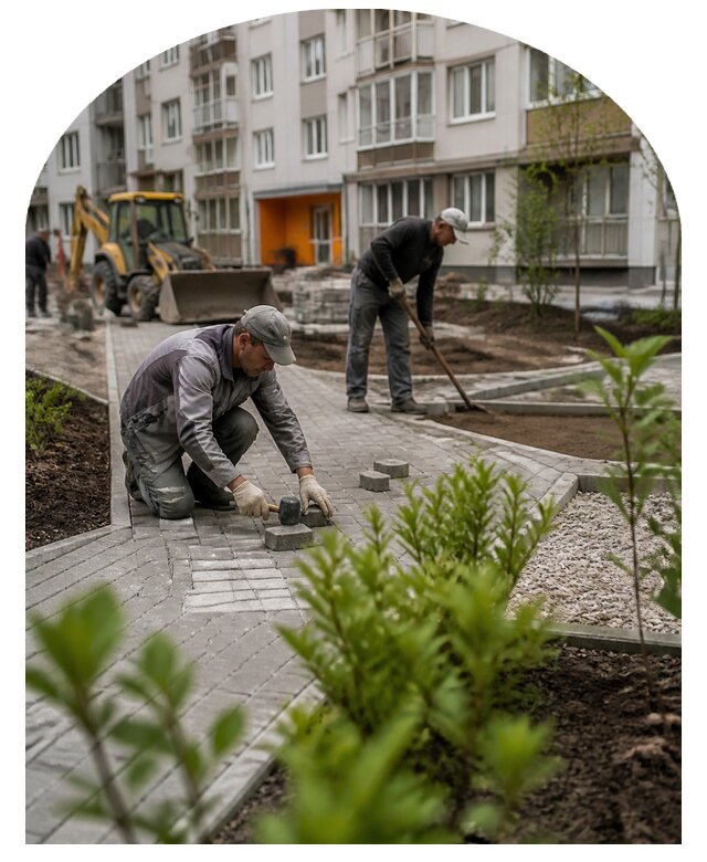Благоустройство двора многоквартирного дома в Елабуге